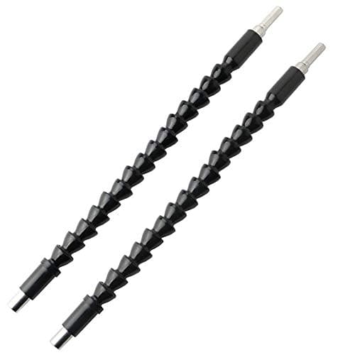 MAEXUS Flexible Drill Bit Extension, Explore Flexible Extensions for Drills, Flexible Shaft Extension Bits, Magnetic Hex Soft Shaft Flexible Screwdriver Kit for Electric Drill Bits Fine Finish (2 Pcs)