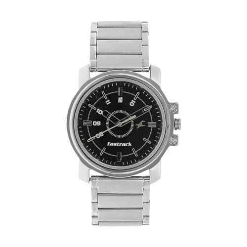 Titan Watch for Men, Quartz Movement, Analog Display, Silver Stainless Steel Strap-NR3039SM02