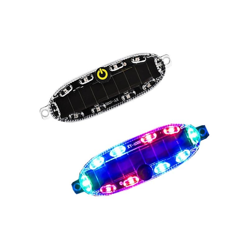 KaberTrade KaberTrade Waterproof LED Solar Flash Light for Cars, Bikes, Motorcycles and Scooters (1 Piece, Size 9cm, Code:10043)