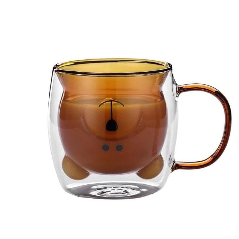 Elkholoud EK-24-44 3D Embossed Double-Wall Mug Creative Hand-Crafted Coffee and Tea Cup for Enjoyable Drinking