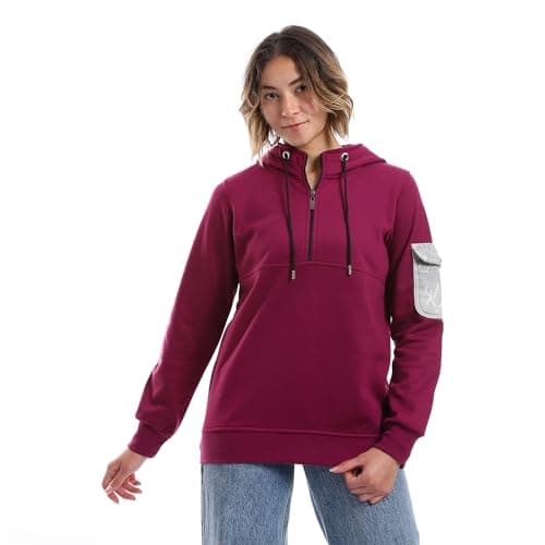 CAESAR Womens Women Closed Hoodie With Front Zipper hoodie