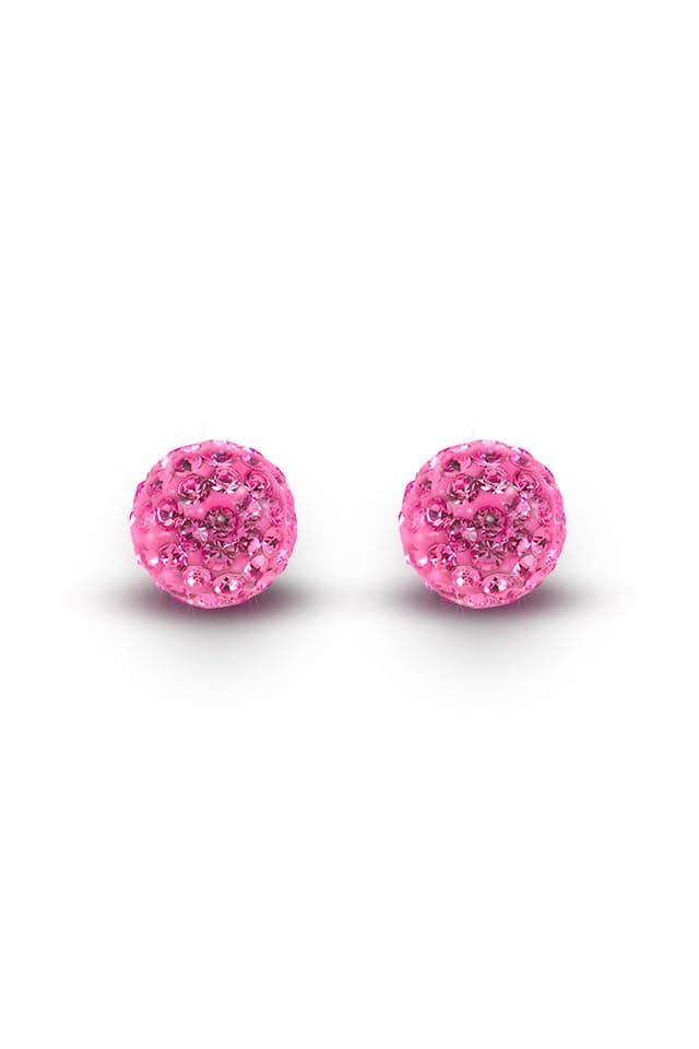 Caflon Fashion Sense Sparkling Fuchsia Crystal Stud Earrings for Women & Girls – Hypoallergenic Fashion Beauty & Style Ear Piercing Jewelry