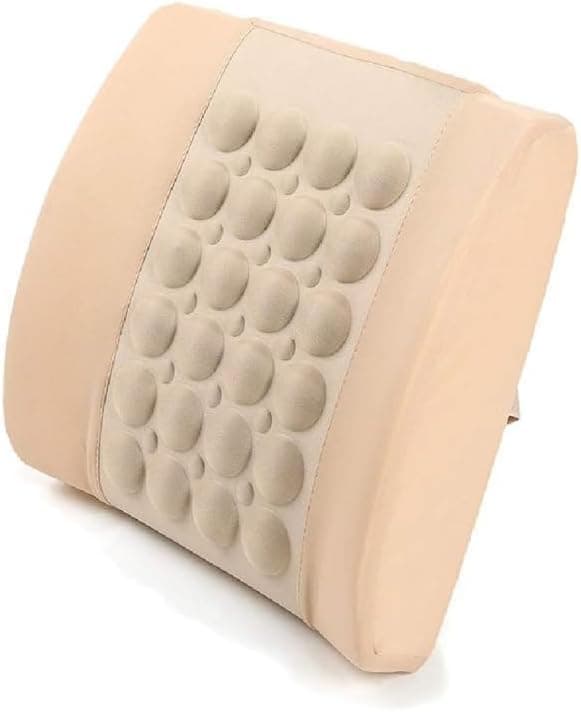 Lumbar Pillow Back Cushion Lumbar Support Waist Support Cushion for Car Seat Massage Beads Office Chair Wheelchair (1 Piece) Body positioner
