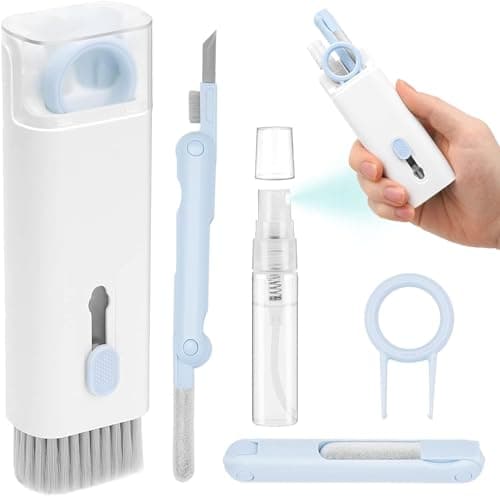 7-in-1 Electronics Cleaner Kit - Keyboard Cleaner kit, Portable Multifunctional Cleaning Tool for PC Monitor/Earbud/Cell Phone/Laptop/Computer/Bluetooth Earphones (Blue) Cellular phone case