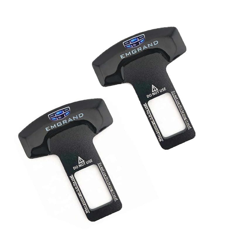 KaberTrade Seatbelt Clips Car Decoration Accessories for All Cars to Make Your Driving More Comfortable and Flexible (Metal Scraper, Fit and Compatible with Geely Emgrand, 2 Piece, Code :9712) Auto accessory