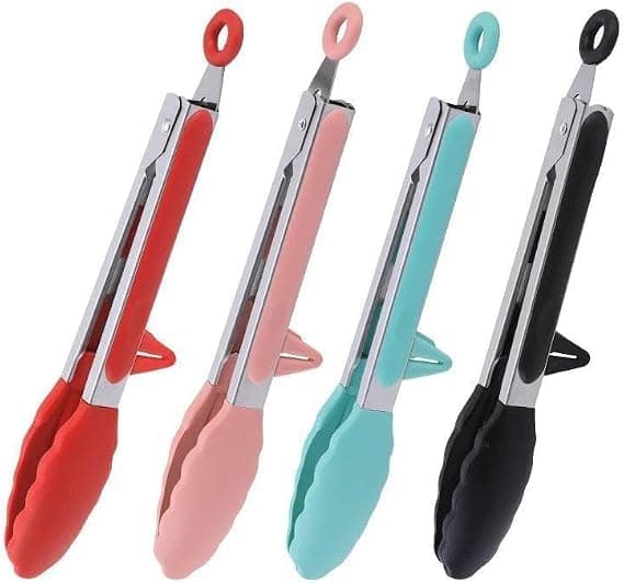 Multifunctional BBQ Grill & Cooking Heat Grip, High Temperature Resistant, Practical and Stylish Design – 2 Side Rests to Keep Surfaces Clean and Prevent Slipping During Use (Pi)