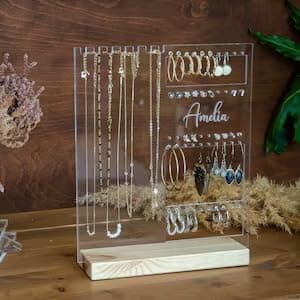Acrylic Hanger Earring Organizer Jewelry Display Stand Accessory Rack Jewelry storage