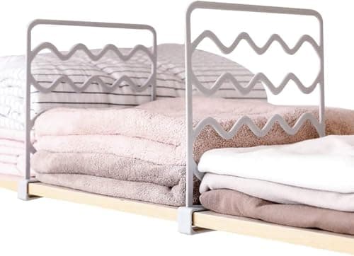 Multipurpose Wardrobe Divider Closet Organizer for Clothes Accessories Scarves Ties Towels - Practical Space Saving Design Storage System Home organizers and storage