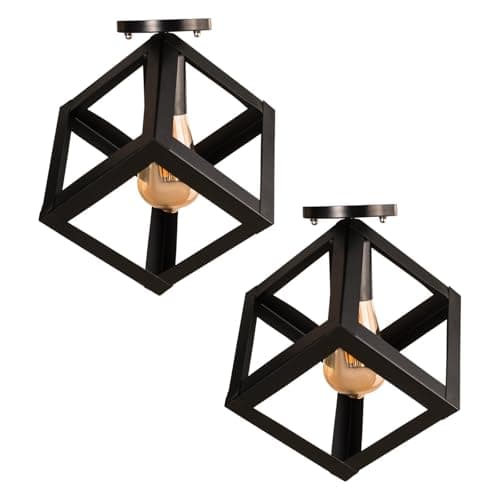 El Rawda Set of 2 Modern Single Pendant Ceiling Lights, Stylish Design, Versatile Hanging Fixtures for Home & Commercial Use