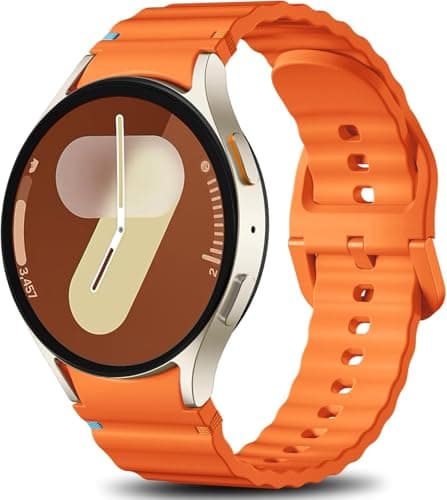 Compatible with Samsung Galaxy Watch 7 Str.ap 40 mm 44 mm - 2025 Upgraded No Gap Sport Silicone Strap for Galaxy 6 5 4 FE, 20 mm Strap for Watch Classic/Pro, Watch band
