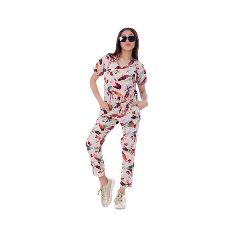 BEBO Girls Jumpsuit Pants 1/2 Sleeve 10 Years - Beige One piece outfit
