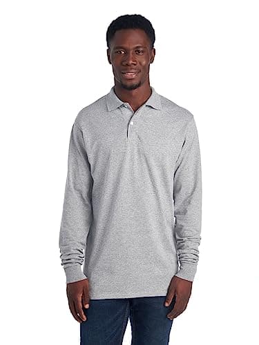 Jerzees Men's SpotShield Stain Resistant Polo Shirts (Short & Long Sleeve)