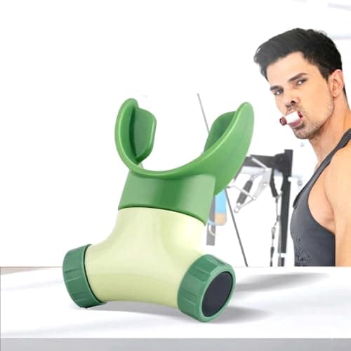 Deep Breathing Exerciser with Adjustable Resistance for Training and Improving Lung Capacity for Men and Women, Portable Respiratory Muscle Exerciser Lightweight Compact Silicone (Multicolor) Sporting goods