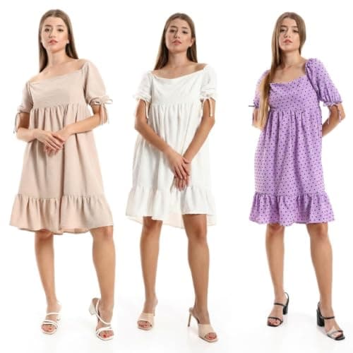 KADY Womens Bundle of 3 Short Dress Bundle of 3 Short Dress Outerwear
