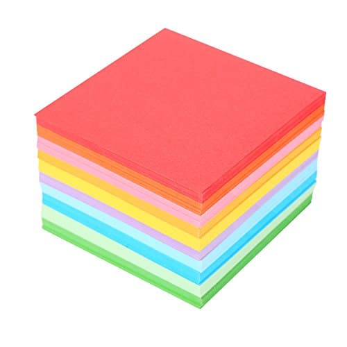 Akozon hojas Colores a7, 1 Pack 520 pcs Folding Paper Colorful Double Sided Origami Crane Paper, Pcs Craft Sheets 7x7 cm