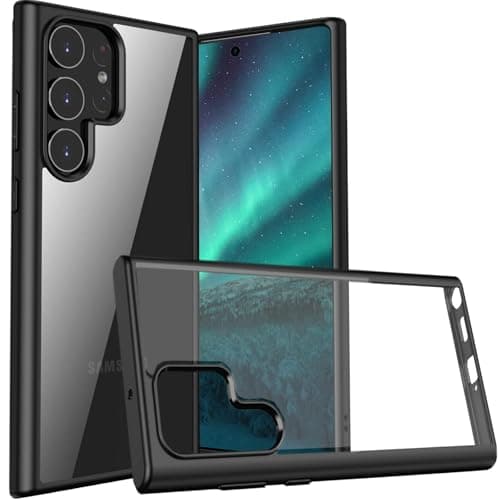 Reioo Samsung Galaxy S25 Ultra Case Military Style Ultra Thin Clear Hard Back Anti-Scratch Shockproof Military Grade Protection Cover