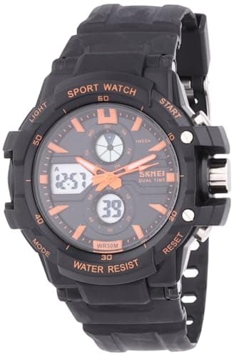 SKMEI Men Watch 0990OG Black/Orang Wearable computer