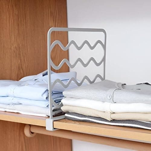 Multi-Purpose Closet Shelf Divider and Wardrobe Organizer for Scarf Tie and Towel Storage Space Saving Clothing Partition Rack for Organization Home organizers and storage