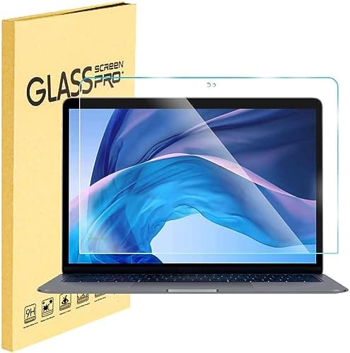 Tempered Glass Screen Protector for MacBook Air 13 (M1 2021-2018, A2337, A2179, A1932), MacBook Pro 13 (M2, M1 2023-2016), Mac Pro 13 (MA2338, A2289, A2251, A2159, A1706, A1708), No Bubble