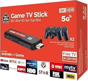 8K 5G Game Console with 2 Game Tv Stic Controllers Preloaded electronic game