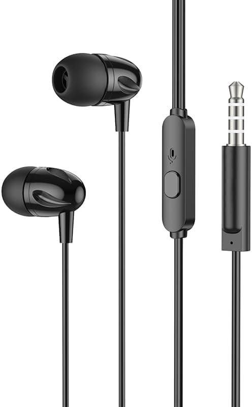 G-Power GP006 Jewel Universal Headset With Microphone And Multi Function Control Button Amazing To Play Music And Make Calls Compatible For Popular Phones 1.2 M - Black Headphones