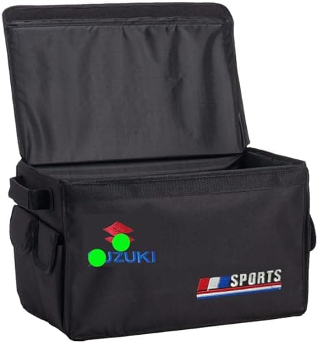 Car Trunk Organizer, Waterproof Foldable Portable Storage Bag with 3 Compartments for Organizing Tools, Belongings, Emergency Gear and More - (Compatible with Suzu???) - by KaberTrade