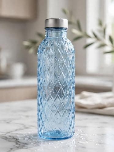 Generic Glass water bottle, Suitable for daily use (water and juice), Airtight stainless steel lid, Available in multiple colors, .ho