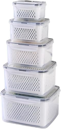 11-Piece Rectangular Food Storage Set for Meat Marinating and Leftovers