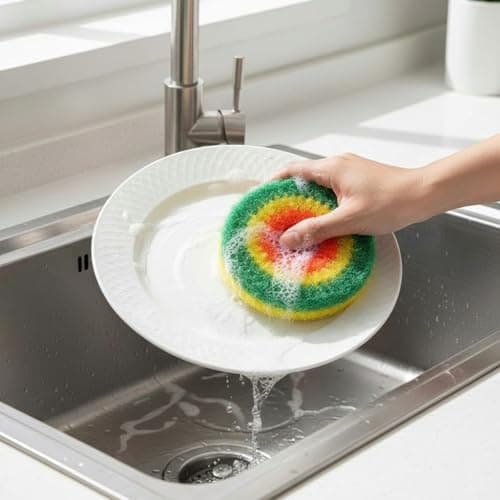 Strawberry Non-Scratch Kitchen Dish Scrubber Sponge for Pots and Glass