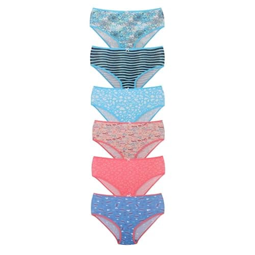 Karma Pack of 6 Cotton Brief Panties Underwear for Women Underpants