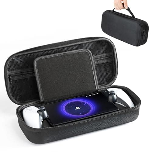 CoBak Carry Case for Playstation Portal | Handheld Hard Shell for PS5 Console hold accessories and Travel and Storage Protection for headset charger headset & more, Black Gaming equipment enclosure