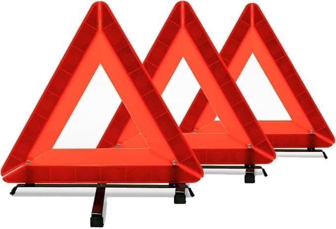 3 Pieces Foldable Reflective Warning Triangle Emergency Safety Triangle for Emergency Accident Assistance Car Trunk Accessories - Red * Orange (Reflective Phosphorus) Auto part