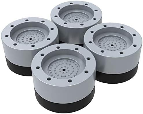 Heavy Duty Adjustable Washing Machine Riser Stand with Anti-Shock Pads Elevates Appliance from Water and Rust Protects Floors 4-Pack Furniture floor protector