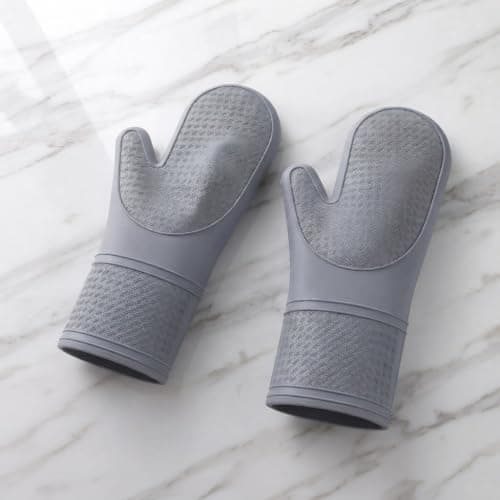 Heat Resistant Silicone Oven Mitt Non-Slip Kitchen Glove for Pots and Trays
