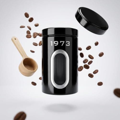 1.5L Kitchen Canisters for Coffee Sugar Spices 2 Piece Metal Storage Jars Food storage container