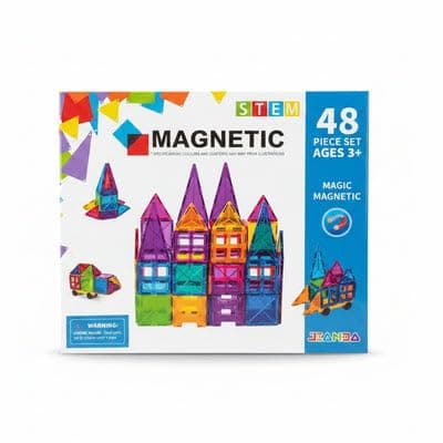 Magnetic Building Blocks, 48 Pieces | 48 Pieces, Magnetic Blocks Toy building block