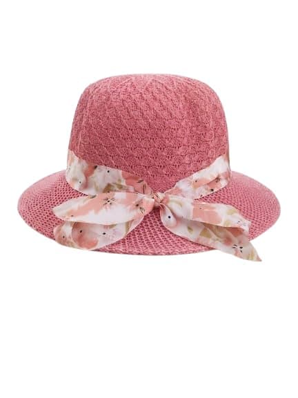 Kids Sun Hat Girls Beach Summer Holiday Cute Fashion Hat for Kids Outdoor | Beach And Summer,Woven Design,Elegant Floral Bow,Wide Protection Brim,Suitable For Kids
