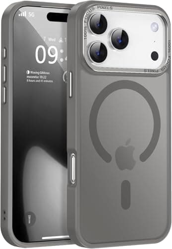 Case Cover Translucent Matte Slim Shockproof Magnetic Phone Case (Compatible with iphone 17 Pro) Women Men Girl Boy Protective Cover (Gray) Cellular phone case