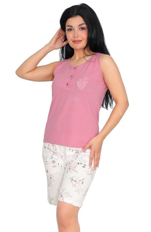 Dadosh Women's Sleeveless Pajama Set with Floral Print Shorts Camisole Sleepwear Pajamas for Women, Hot Shorts for Women