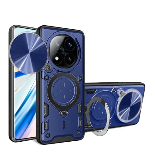 GOLDEN MASK For Xiaomi Redmi Note 14 Pro Plus 5G Armored Camera Shield Cover Camera Lend Protection, Built-in 360° (Blue) Portable electronic device cover