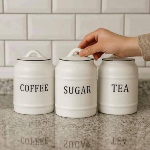 Generic Porcelain spice set, Very stylish porcelain spice set, 500 ml capacity, .ri Food storage container