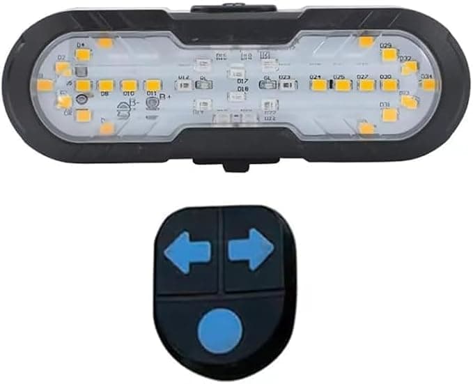 LED Bicycle and Scooter Remote Control Rear Signals Right & Left & Waiting,Light dazzling at night,USB Charging,Sound Alarm About Usage - SACAR