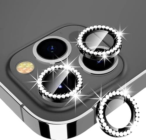 Diamond Camera Lens Protector For Iphone 12 Pro Max/iphone 13, Black Camera lenses