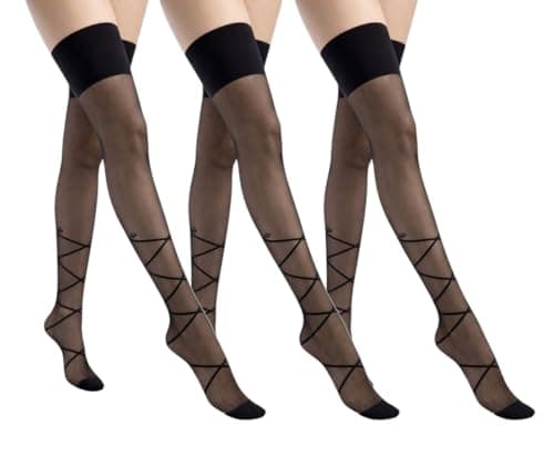 Silvy Womens Set Of 3 Pieces Jaquard Stockings Socks Set Of 3 Pieces Jaquard Stockings Socks (pack of 1)