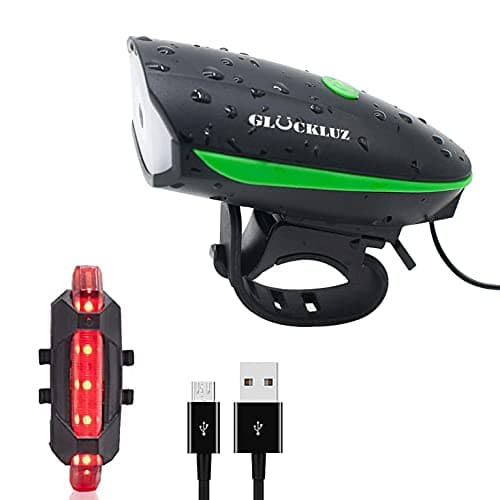 BICYCLE LIGHT SET BIKE FRONT LIGHT & TAILLIGHT SET WATERPROOF HEAD REAR LIGHT SE