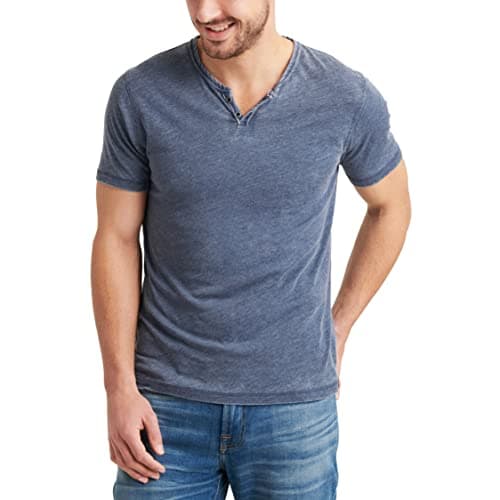 Lucky Brand mens Venice Burnout Notch Neck Tee Shirt T-Shirt (pack of 1)