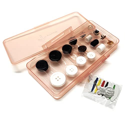 Assorted Sizes Button Set 61 Pieces with Easy Carry Storage Bag for Craft and Sewing