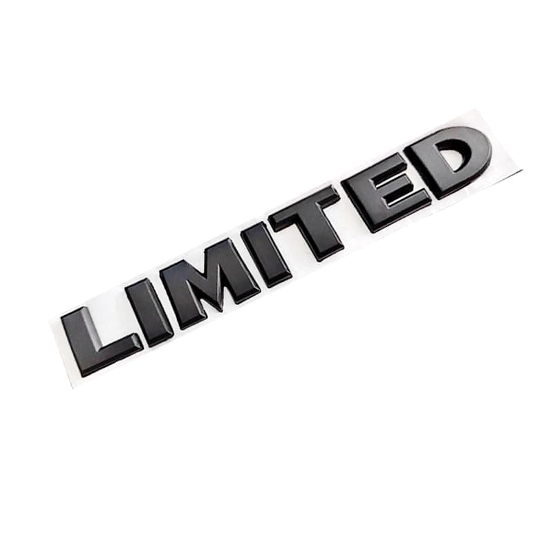 KaberTrade 3D Metal Car Emblem Sticker Decal Trunk Emblem Badge Sticker (Black Limited/LIMITED Word 12.5cm by 2cm Code:6954) by KaberTrade Vehicle emblem