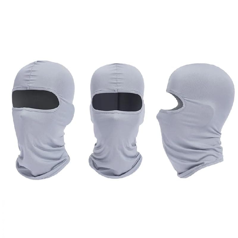 KaberTrade Face Mask Neck Scarf Summer Winter Dust Dust Wind Protection Motorcycle Full Face Neck Gaiter Mask Wear Mask Under Your Helmet (1 Piece, Grey, Code:8822) - KaberTrade