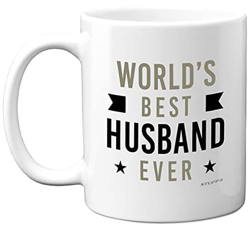 Worlds Best Husband Ever Mug - Gifts for Husband from Wife, Special Mugs for Him, Birthday Christmas Wedding Anniversary Presents for Husband, 11oz Ceramic Dishwasher Microwave Safe Mug - Made in UK Drinking cup